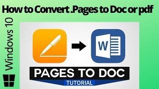 How to open pages file on windows 10  convert pages to docx [upl. by Els]