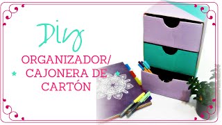 DIY Organizador  Cajonera de Cartón [upl. by Metsky]