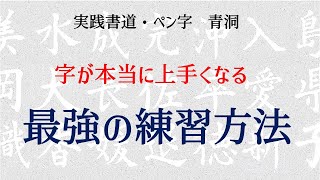 【書道・ペン字の練習】きれいな字を書きたい方必見。最強の練習方法をお伝えします！ 青洞書道 How to practice to become stronger in the real world [upl. by Retepnhoj]