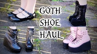 Demonia Goth Shoe Haul w AMI ClubWear  Toxic Tears [upl. by Carlina]