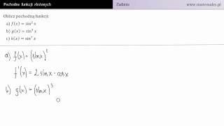 Pochodna funkcji złożonej  zadanie 1 [upl. by Licna]