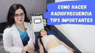 Como Hacer Radiofrecuencia Corporal TIPS [upl. by Ertnom]