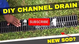 DIY DRAINAGE SYSTEM l How to Install  Waterform System  New Sod  Better Landscape Drainage [upl. by Davide901]