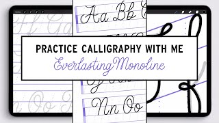 Learn Calligraphy with My FREE Practice Sheets Everlasting Monoline [upl. by Riancho]