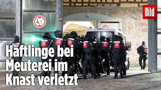 Gefängnismeuterei Polizei stürmt Knast in Thüringen  JVA Untermaßfeld [upl. by Raila]