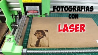 Grabado de fotografías en madera con CNC Láser [upl. by Daloris]