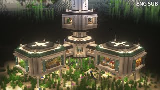 Minecraft How To Build the Ultimate Underwater Base Tutorial 20  마인크래프트 건축 수중 기지 인테리어 [upl. by Rakel]