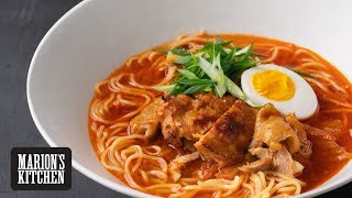 Spicy Korean Chicken Ramen  Marions Kitchen [upl. by Asinla]