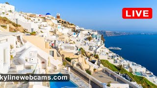 🔴 Recorded live footage webcam from Santorini  Greece [upl. by Saunders627]