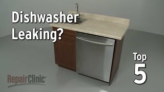 Top 5 Reasons Dishwasher Leaks — Dishwasher Troubleshooting [upl. by Noell886]