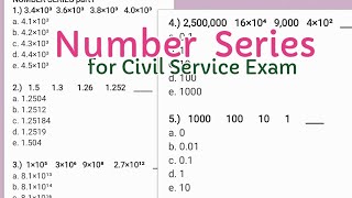 NUMBER SERIES for Civil Service Exam part1 [upl. by Sabino]