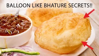 Bhature  Balloon Like Perfect Bhatura Chole Recipe Secrets  CookingShooking [upl. by Elena]