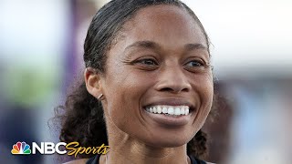 Allyson Felix dominates at 150m for Inspiration Games victory  NBC Sports [upl. by Yenaiv]