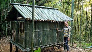 BAMBOO HOUSE How To Build Bamboo House 2021  Bushcraft vn  Ep39 [upl. by Adara]