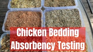 Chicken Bedding Absorbency Comparison Testing  Which type is most absorbent [upl. by Aniuqaoj]