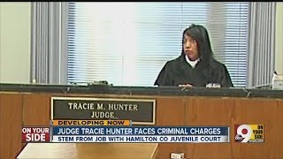 Judge Tracie Hunter indicted on eight felony counts [upl. by Aloibaf]