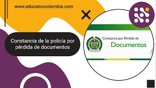 Constancia de la policia por pérdida de documentos [upl. by Assisi]