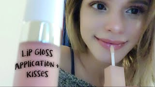 ASMR  Lip Gloss Application  Kisses [upl. by Greggs]