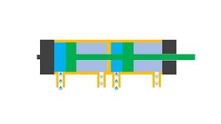 Tandem Cylinder Working Animation [upl. by Aminta]