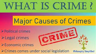 Crime  Meaning and Causes  Social and Political Philosophy  Philosophy Simplified [upl. by Linder]