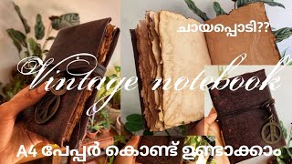 vintage journal DIY  book making  Malayalam [upl. by Leontina662]