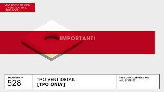 TPO Vent Detail  TPO Commercial Roofing  GAF Drawing 528 [upl. by Peh97]